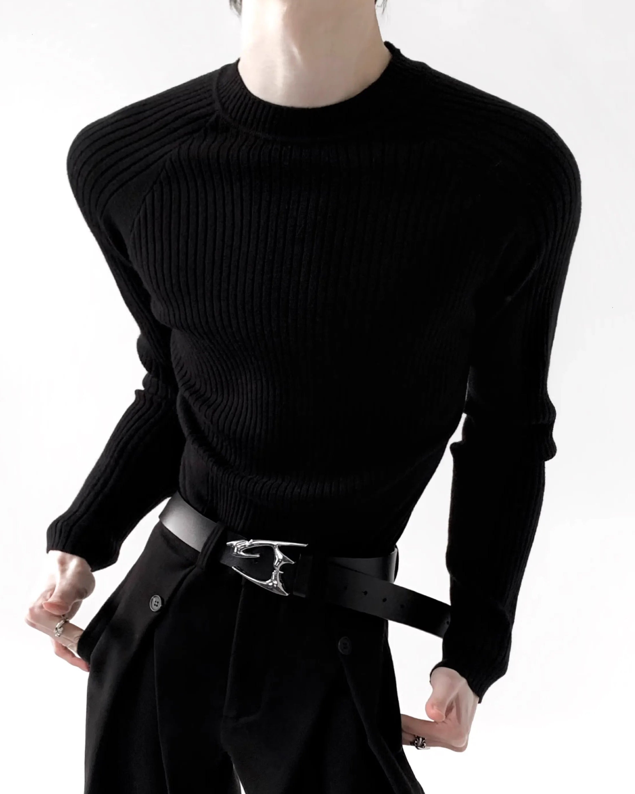 クリーンリブニットトップス Ot20125