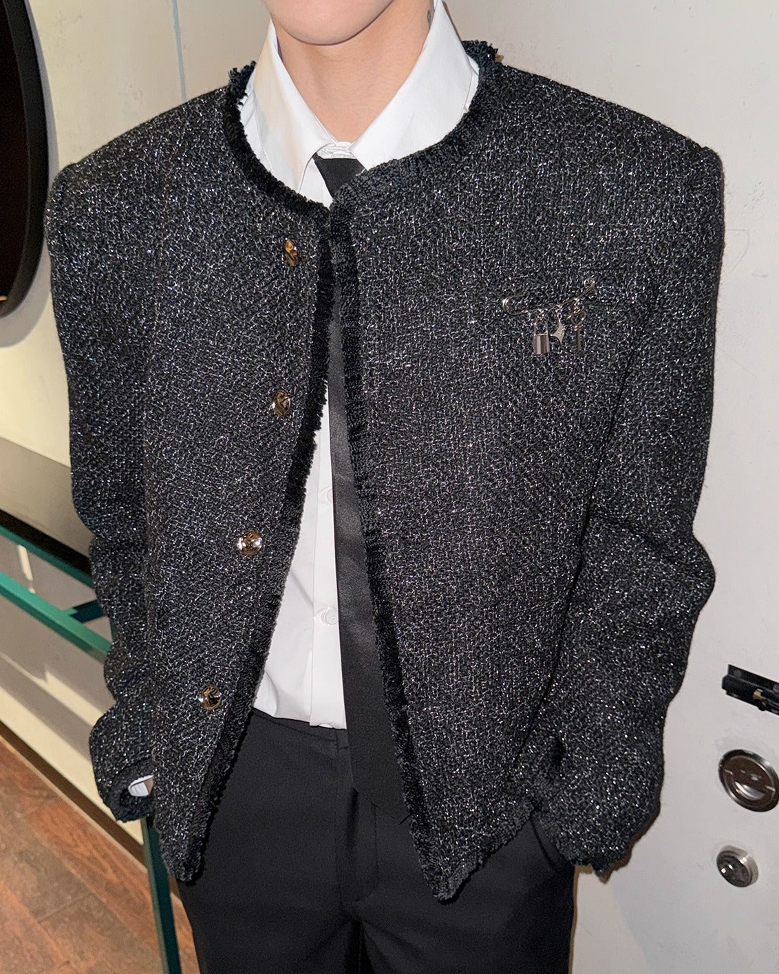 ラグジュアリーミックスツイードジャケット Ot30047