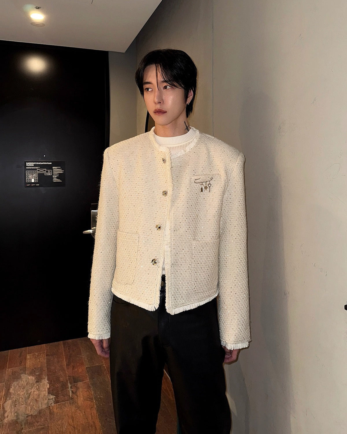 ラグジュアリーミックスツイードジャケット Ot30047