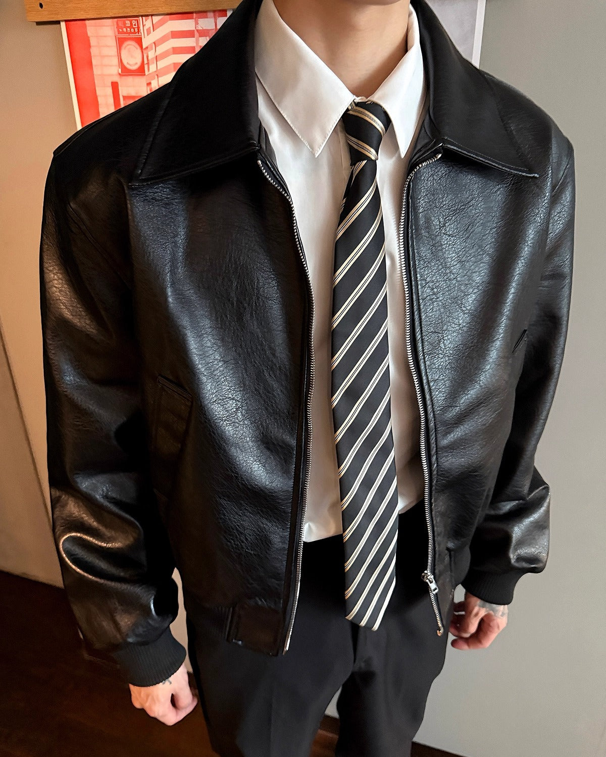ラグジュアリーシックPUレザージャケット Ot30034