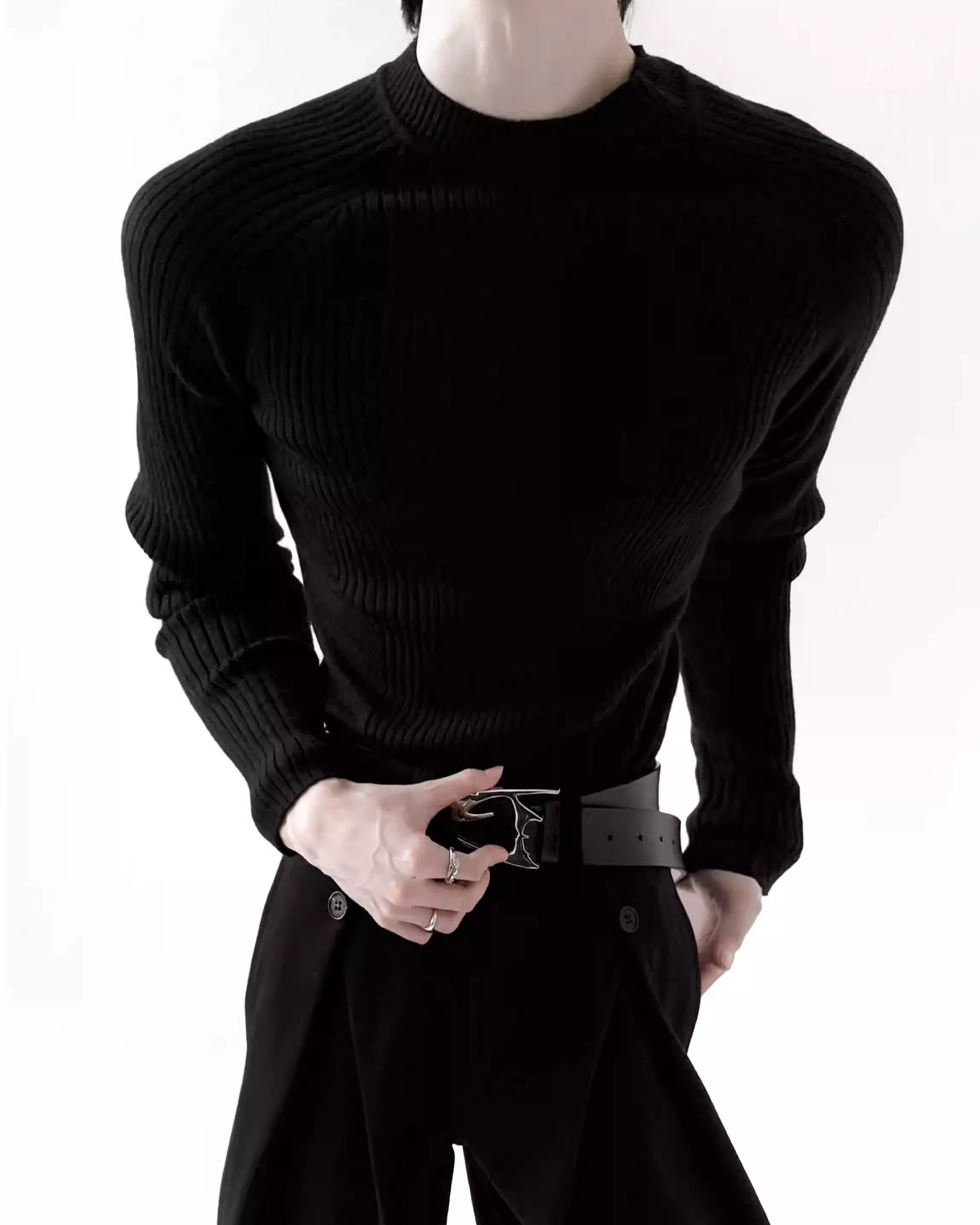 クリーンリブニットトップス Ot20125