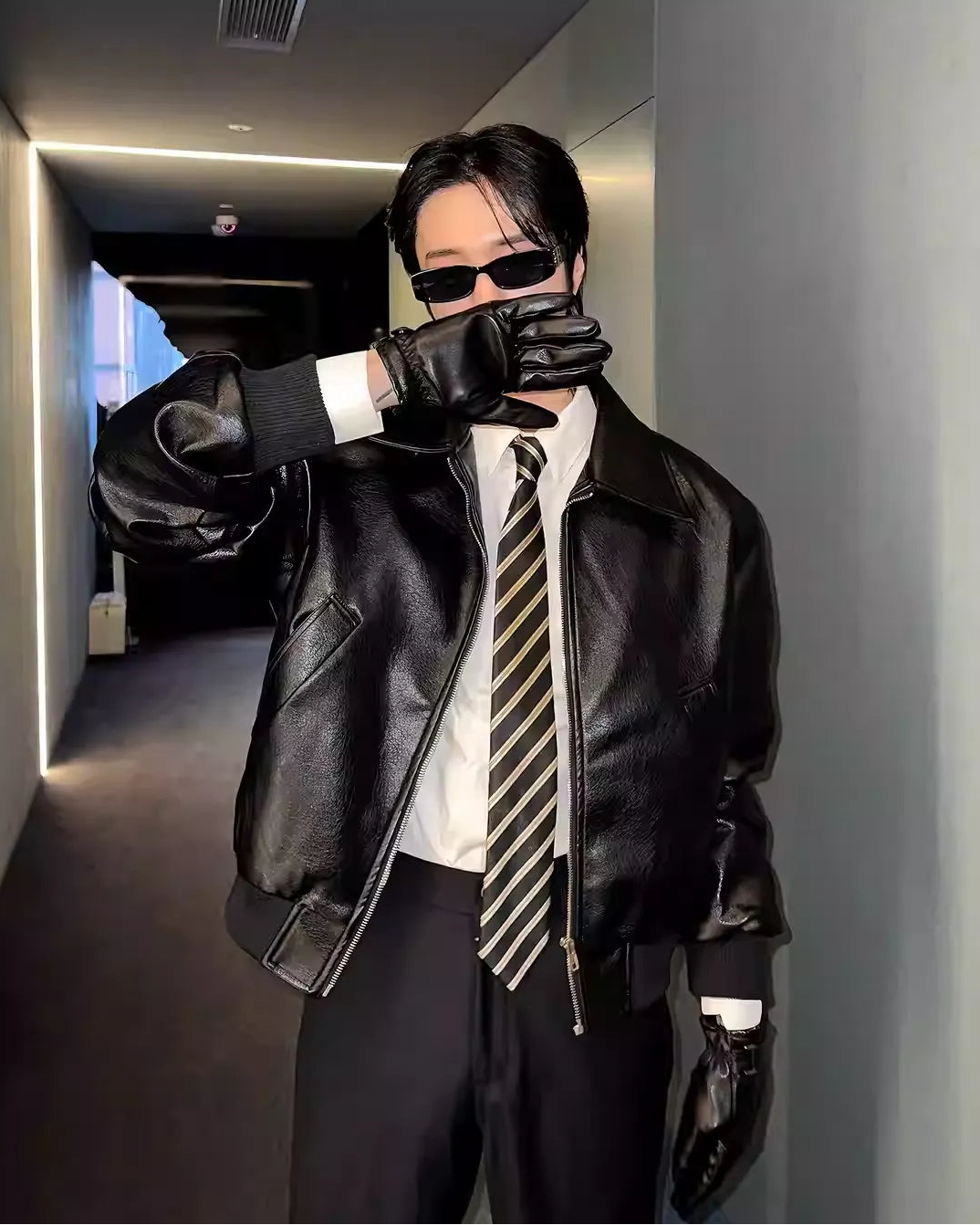 ラグジュアリーシックPUレザージャケット Ot30034