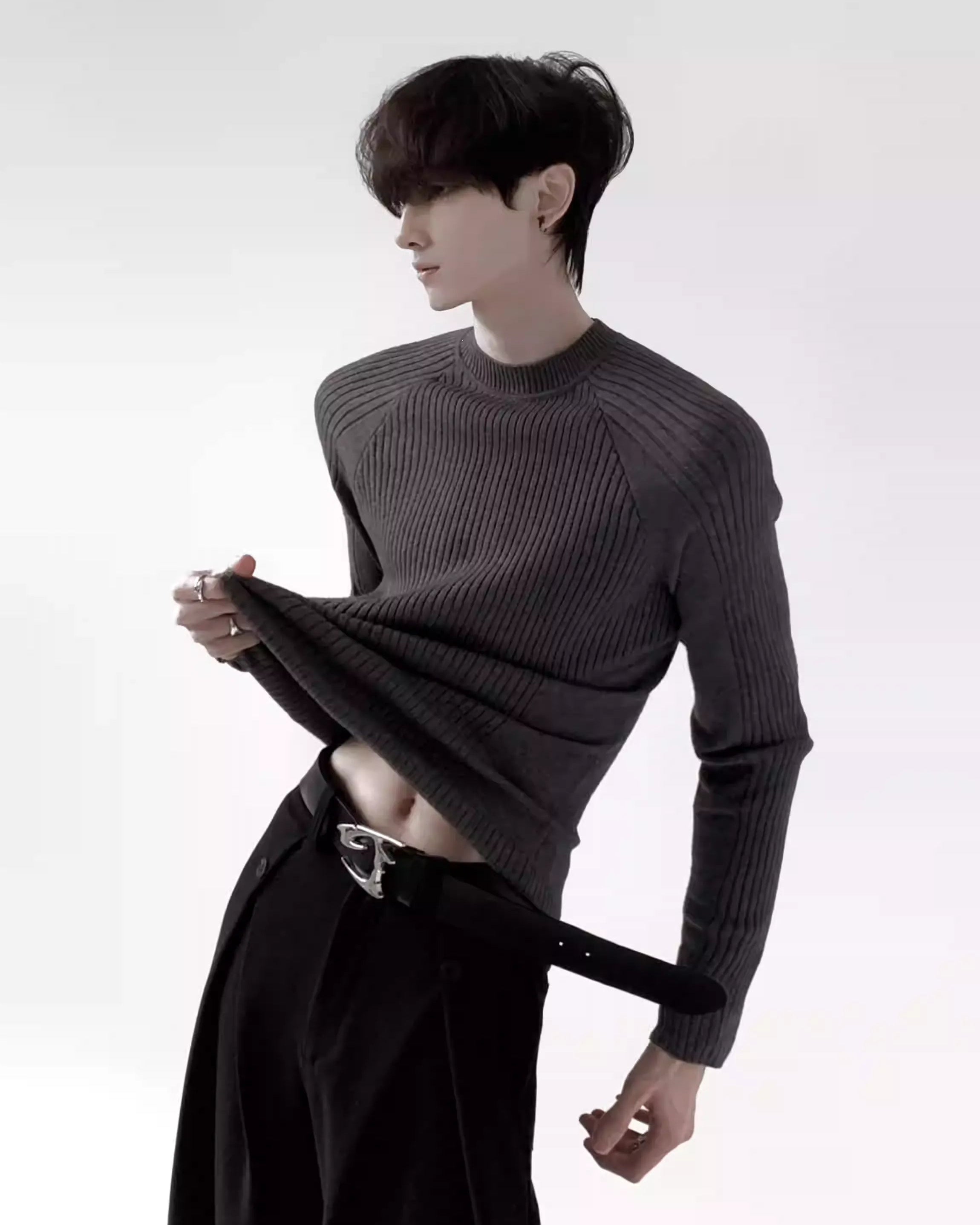 クリーンリブニットトップス Ot20125