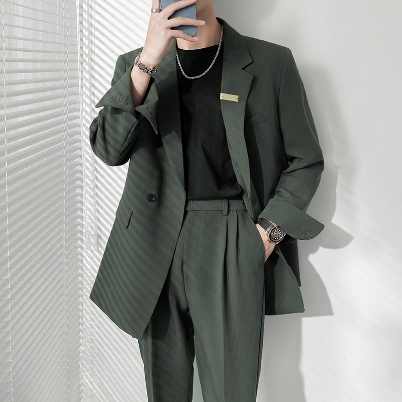 コリアンレトロセットアップ（長袖）Ot1023|韓国メンズファッション 