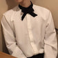 idol bi-color bowtie shirt Ot5096