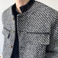 gray tweed jacket Ot4325